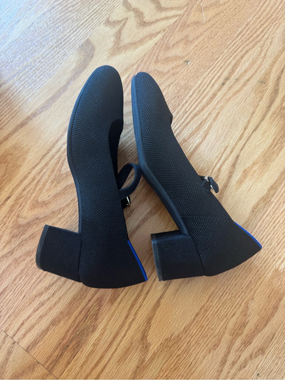 Rothy's Black Mary Jane Heels with Gold Buckles - Picture 5 of 6